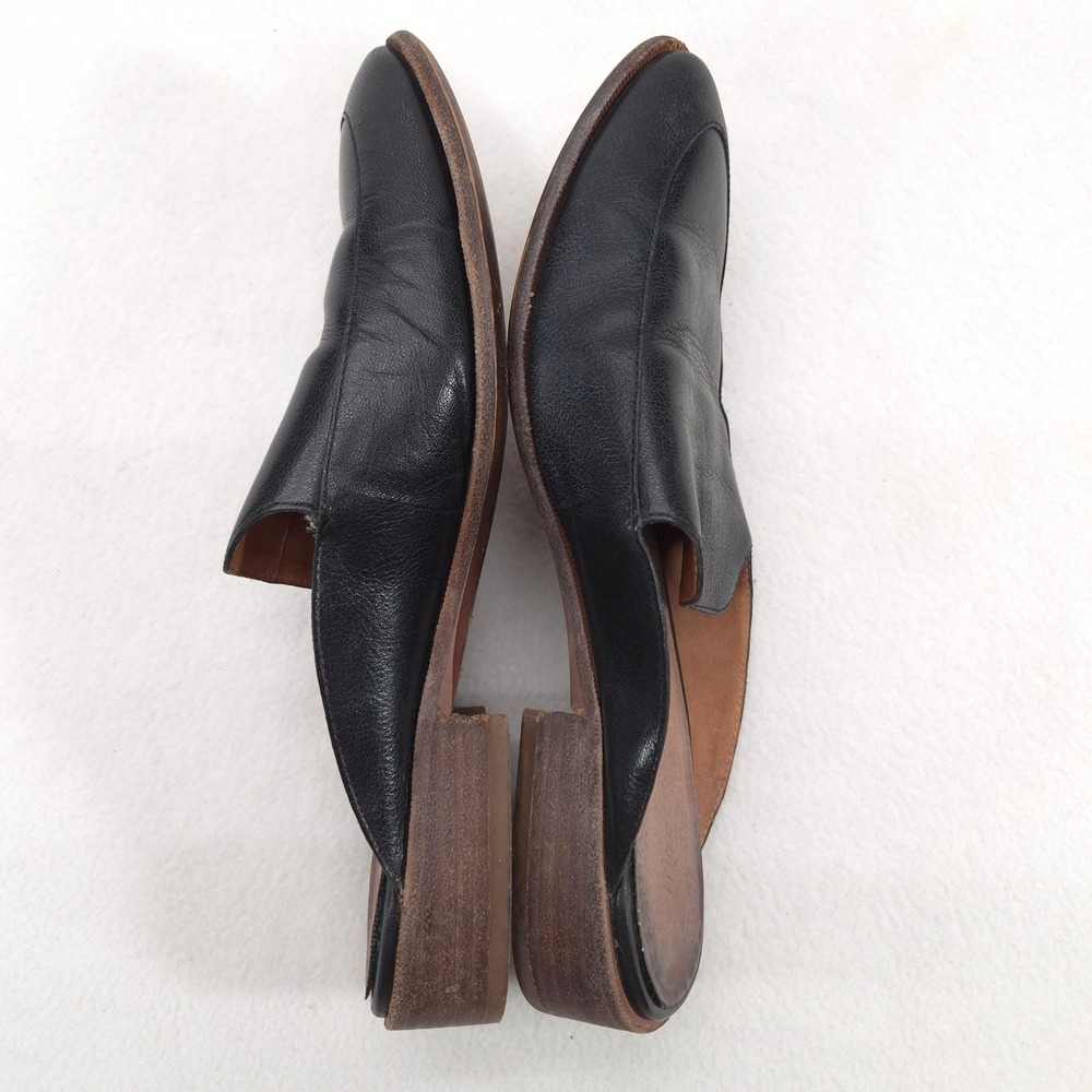 Madewell Frances Loafer Mule Black Leather Size 9 Pointed Toe Minimalist Classic - Picture 8 of 12